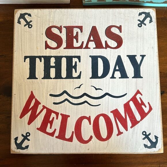 Beach wooden Decor Bundle 3 pieces impeccable condition - Picture 2 of 9